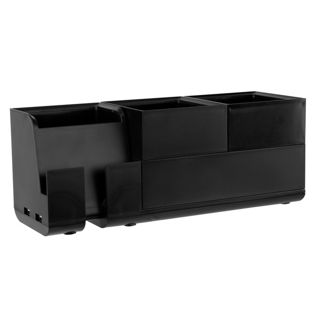 AMAX INCORPORATED KT2-BASEKIT2-BLK Bostitch Konnect Stackable 4-Piece Desk Organization Kit, Black AMAX INCORPORATED KT2-BASEKIT2-BLK Bostitch Konnect Stackable 4-Piece Desk Organization Kit, Black