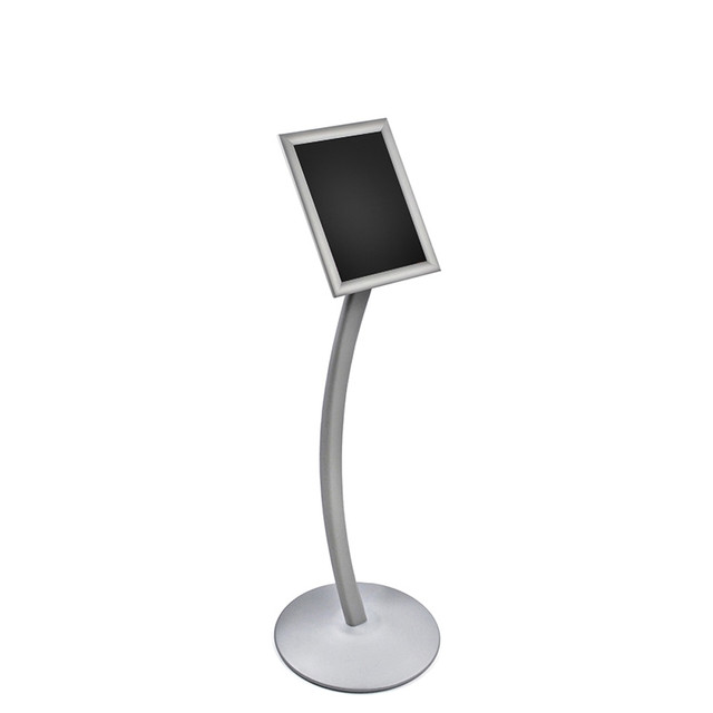 AZAR DISPLAYS 300235-SLV Snap-Frame Steel Vertical/Horizontal Sign Holder, Curved Metal Stand, 11in x 8 1/2in, Silver AZAR DISPLAYS 300235-SLV Snap-Frame Steel Vertical/Horizontal Sign Holder, Curved Metal Stand, 11in x 8 1/2in, Silver