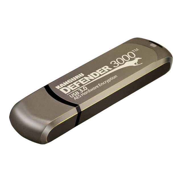 KANGURU KDF3000-64G  Encrypted Defender 3000 - USB flash drive - encrypted - 64 GB - USB 3.2 Gen 1 - FIPS 140-2 Level 3 - TAA Compliant