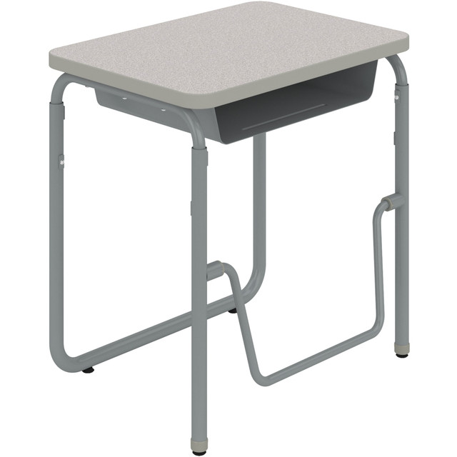 SAFCO PRODUCTS CO 1224GR Safco AlphaBetter 2.0 Height-Adjustable Sit/Stand 28inW Student Desk With Book Box And Pendulum Bar, Gray SAFCO PRODUCTS CO 1224GR Safco AlphaBetter 2.0 Height-Adjustable Sit/Stand 28inW Student Desk With Book Box And Pendulum Bar, Gray