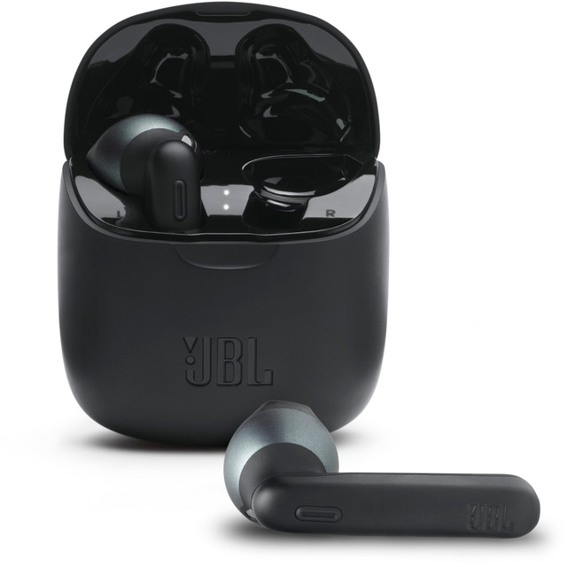 HARMAN PROFESSIONAL SOLUTIONS JBL-T225TWSBLKAM JBL TUNE True Wireless Earbuds, Black, 225TWS