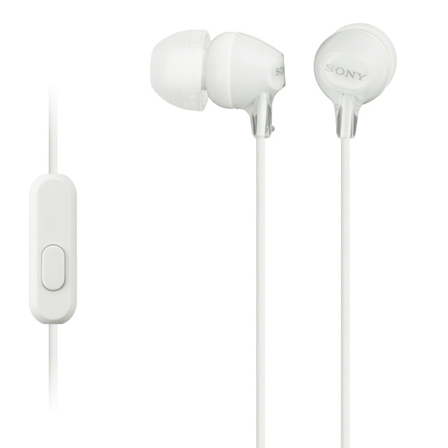 SONY ELECTRONICS INC MDR-EX15AP/W Sony Fashion Color EX Earbud Headset, White