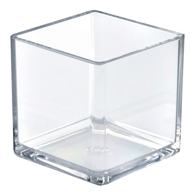 AZAR DISPLAYS 556304 Deluxe Cube Bins, Small Size, 4in x 4in x 4in, Clear, Pack Of 4 AZAR DISPLAYS 556304 Deluxe Cube Bins, Small Size, 4in x 4in x 4in, Clear, Pack Of 4