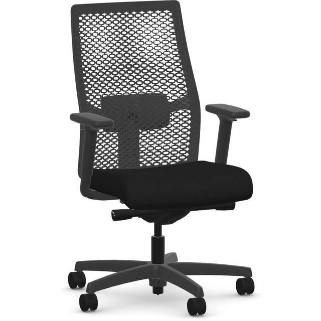 HNI CORPORATION HON HIWMRAKD.Y2.A.H.0S.CU10.BL.SB.  Ignition 2.0 ReActiv Ergonomic Fabric Mid-Back Task Chair, Black