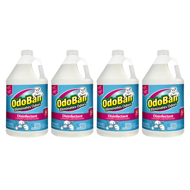 CLEAN CONTROL CORPORATION 911801G4-OD OdoBan Odor Eliminator Disinfectant Concentrate, Cotton Breeze Scent, 128 Oz, Case Of 4 Bottles