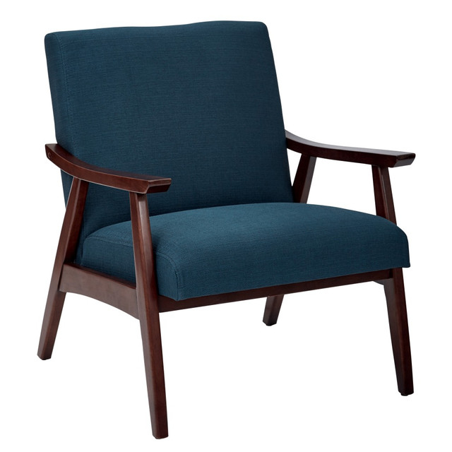 OFFICE STAR PRODUCTS Ave Six DVS51-K14  Davis Chair, Klein Azure/Medium Espresso