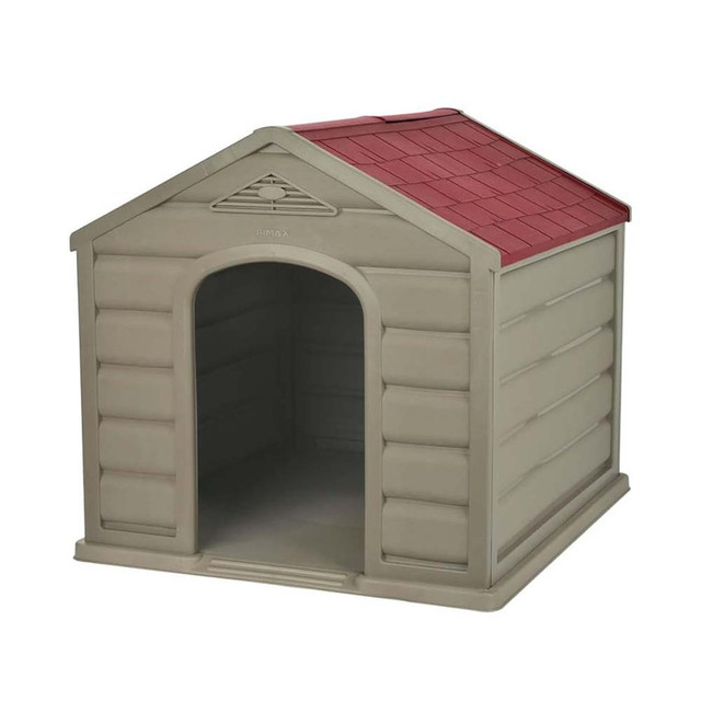 INVAL AMERICA, INC. 13077 Inval RIMAX Dog House, Small Breed, Taupe/Red