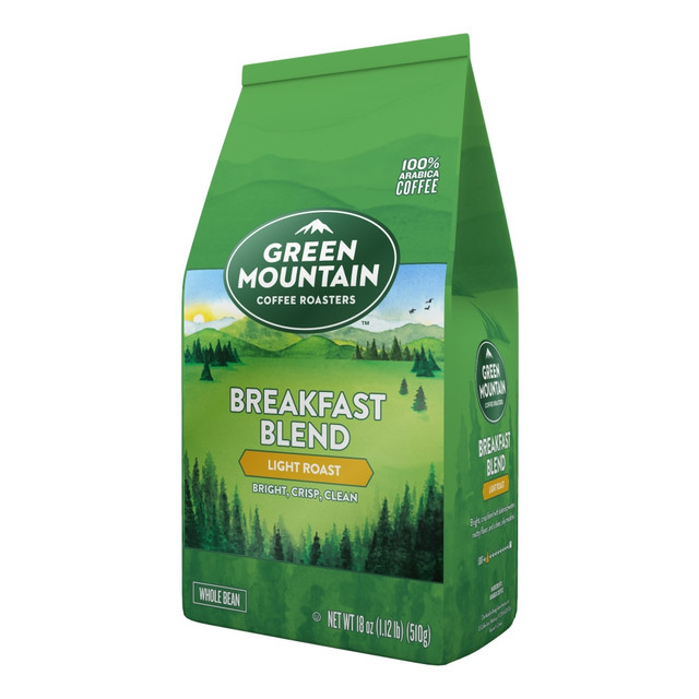 GREEN MOUNTAIN COFFEE ROASTERS, INC. 5000202451 Green Mountain Coffee Whole Bean Coffee, Breakfast Blend, 18 Oz Per Bag GREEN MOUNTAIN COFFEE ROASTERS, INC. 5000202451 Green Mountain Coffee Whole Bean Coffee, Breakfast Blend, 18 Oz Per Bag