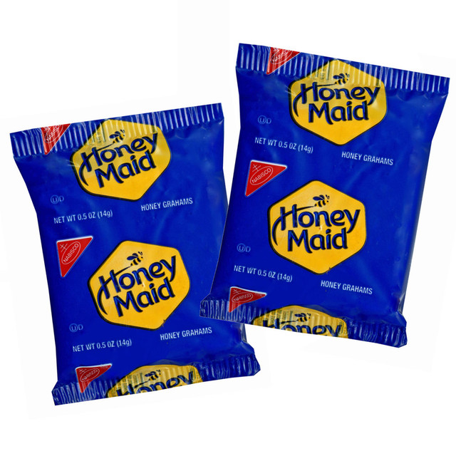 MONDELEZ INTERNATIONAL, INC. NFG013680 Honey Maid Honey Graham Crackers, 0.5 Oz, 2 Crackers Per Pack, Box Of 200 Packs