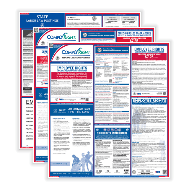 TAX FORMS PRINTING, INC. U1200CBOGA ComplyRight Federal (Bilingual) And State (English) Labor Law 1-Year Poster Service, Georgia