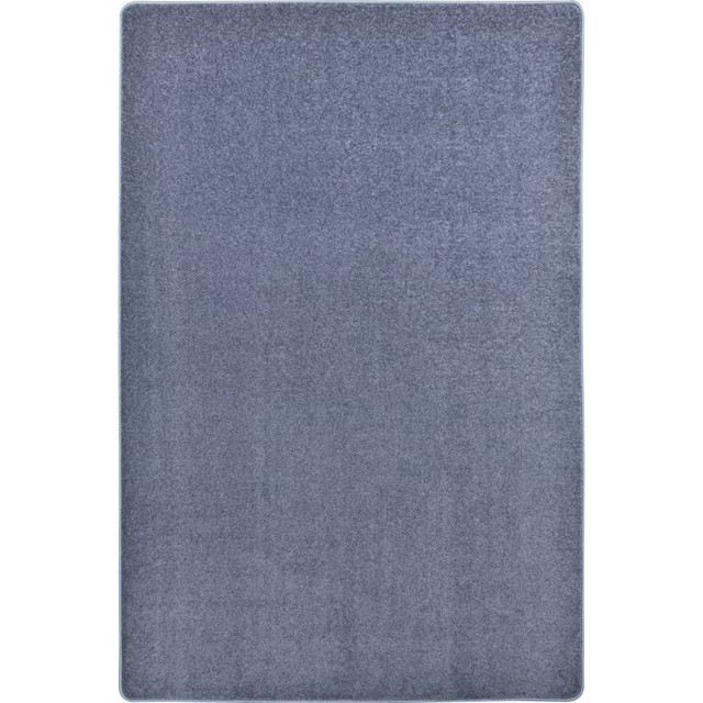 JOY CARPETS & CO. 80Q-04 Joy Carpets Kid Essentials Solid Color Rectangle Area Rug, Endurance, 6ft x 9ft, Glacier Blue