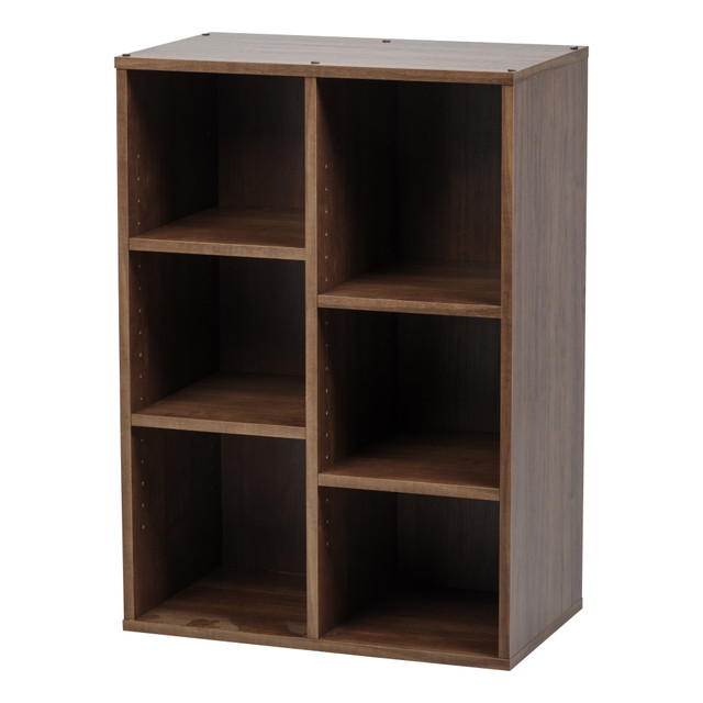 IRIS USA, INC. Iris 596331  33inH 6-Cube Storage Bookcase, Brown