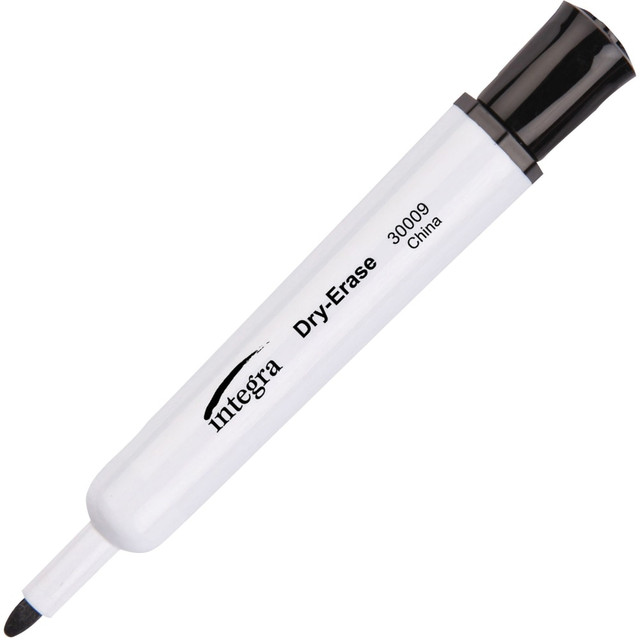 SP RICHARDS 30009 Integra Bullet Tip Dry-Erase Markers - Bullet Marker Point Style - Black - 12 / Dozen SP RICHARDS 30009 Integra Bullet Tip Dry-Erase Markers - Bullet Marker Point Style - Black - 12 / Dozen