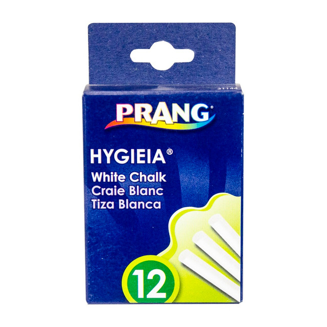 DIXON TICONDEROGA COMPANY 31144 Prang Hygieia Dustless Chalk, White, Box Of 12 DIXON TICONDEROGA COMPANY 31144 Prang Hygieia Dustless Chalk, White, Box Of 12