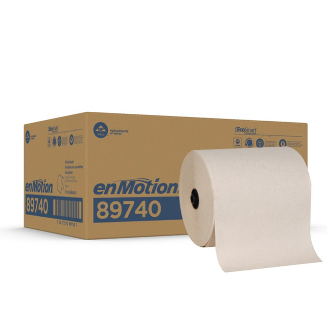 The enMotion Flex Recycled Paper Towel Rolls are high-quality towels specifically engineered to be used with GP PROs enMotion Flex Paper Towel Dispensers to provide reliable towel dispensing at the wave of a hand. They are sustainably made with recycled fiber, boasting multiple sustainability certifications. Choose these towels for dependable, cost-saving performance and customer satisfaction.  HIGH QUALITY 8-inch wide paper towels that dry hands quickly  WORKS with all enMotion Flex Paper Towel Dispensers  CONTAINS at least 50% Post-Consumer Recycled Fiber. Meets or Exceeds EPA Comprehensive Procurement Guidelines  THIS PRODUCT MEETS Green Seal Standard GS-1 based on chlorine free processing energy and water efficiency and content of 100% recovered material with a minimum of 50% post consumer material GreenSeal.org  CAN help earn LEED credits  The Sustainable Forestry Initiative certified sourcing label is proof Georgia-Pacific is using fiber from responsible and legal sources. SFI is a registered trademark owned by Sustainable Forestry Initiative, Inc. www.sfiprogram.org  Green Seal certified - reduced environmental impact from an overall lifecycle standpoint.  Less harsh chemicals - made with fewer harsh chemicals, or safer chemicals than typical alternatives, helping  reduce your use of and exposure to substances that may be more harmful to your health and the environment.  Contains Recycled Content - See Specs for Details.