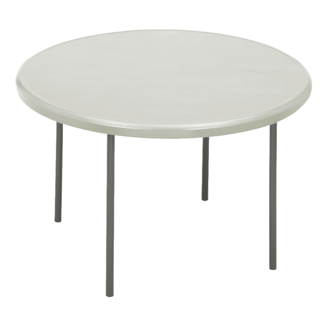 ICEBERG ENTERPRISES LLC 65243 Iceberg Indestruct-Table Too Round Folding Table, 29inH x 48inD, Platinum/Gray