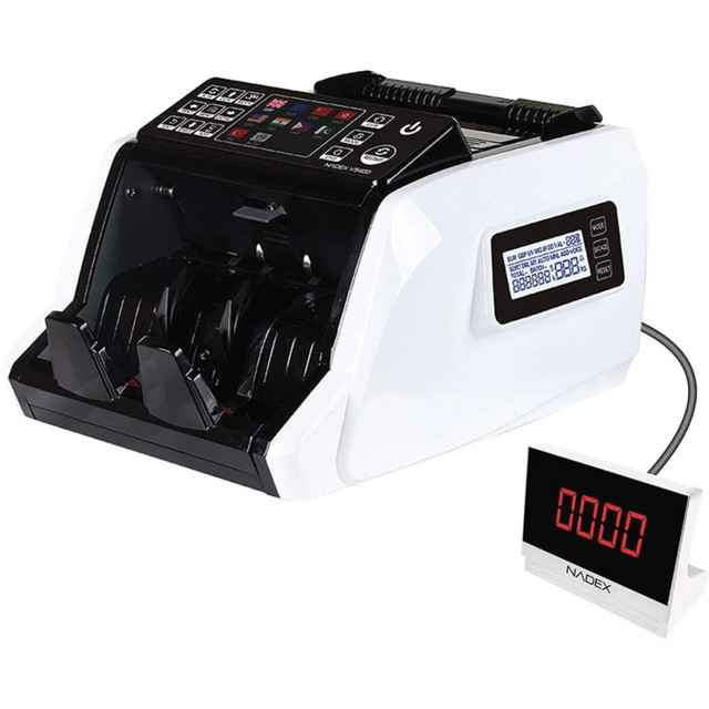 DIGITAL ENERGY NCC1-1139 Nadex Coins V5400 Mixed Denomination Money Counter and Counterfeit Detector - Counts 1000 bills/min - White