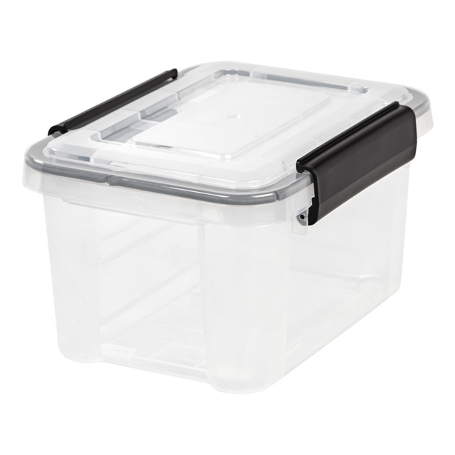 IRIS USA, INC. 110341 IRIS Weathertight Plastic Storage Container, 6.5 Quarts, 6 1/2in x 8 1/2in x 11 1/2in, Clear