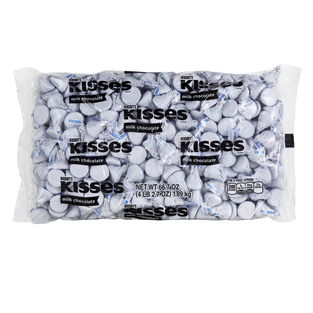 HERSHEY Hershey's 13314 Hersheys KISSES Milk Chocolates, White, 66.7 Oz Bag