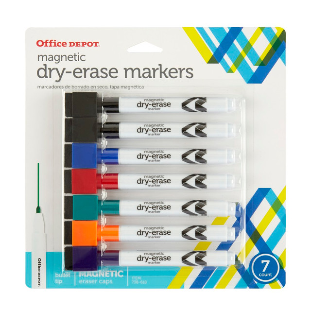 Inject a pop of color into your next meeting with these colorful dry-erase markers. Share data with your team or jot down reminders in bold hues, then wipe marks away and begin again when its time to tackle your next big task.  Bullet tip for bold lines.  Wipes cleanly off any dry-erase surface.  Erasers conveniently built into caps.  Certified AP nontoxic.  ACMI Certified AP Nontoxic. For detailed information see www.acmiart.org.  Less harsh chemicals - made with fewer harsh chemicals, or safer chemicals than typical alternatives, helping  reduce your use of and exposure to substances that may be more harmful to your health and the environment.