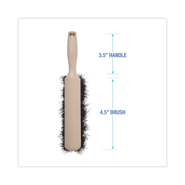 BOARDWALK 5208 Counter Brush, Black Tampico Bristles, 4.5" Brush, 3.5" Tan Plastic Handle