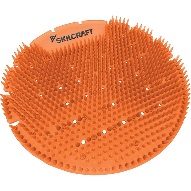 NATIONAL INDUSTRIES FOR THE BLIND NSN6998442 SKILCRAFT Extended Power Deodorizer Urinal Screens, Mango Scent, Orange, Box Of 6 Screens