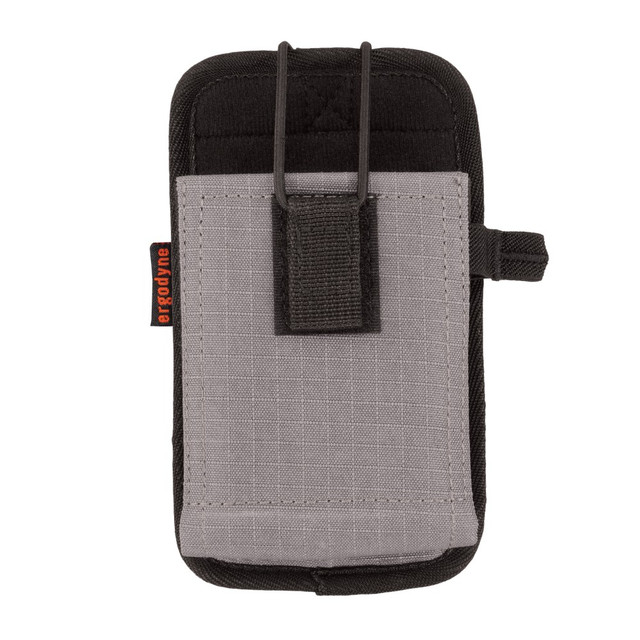 Secure your scanner with an Ergodyne squids 5542 phone style scanner holster with belt clip. Each holster has snug elastic fleece lined side walls to protect against scratches and to hold any size scanner in place.  Helps prevent costly drops and keeps your scanner close and ready.  Abrasion-resistant ripstop polyester for lasting use in harsh environments.  Belt loop closure easily secures around belt loops or carts/equipment.  Fleece lining for protection against scratches.  Flexible fit with snug elastic sides to scanner of any size secure.  Hand wash with soap and water.