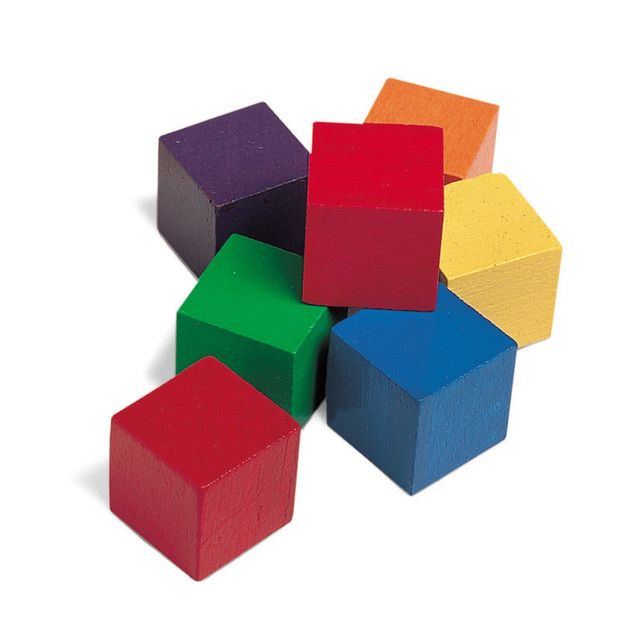 LEARNING RESOURCES, INC. Learning Resources LER0136  1in Wooden Color Cubes, Grades Pre-K-2, Pack Of 102
