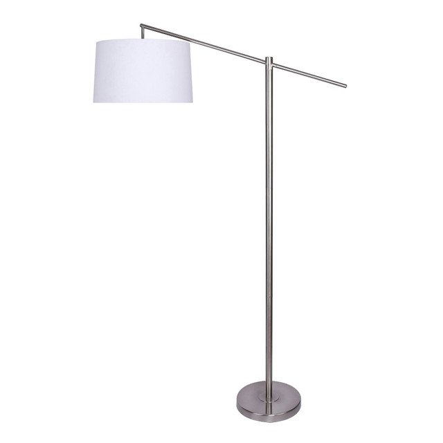 GRANDVIEW GALLERY LLC FL69-CASPR-DBL NIW LumiSource Casper Floor Lamp, 69inH, Off-White/Brushed Nickel GRANDVIEW GALLERY LLC FL69-CASPR-DBL NIW LumiSource Casper Floor Lamp, 69inH, Off-White/Brushed Nickel