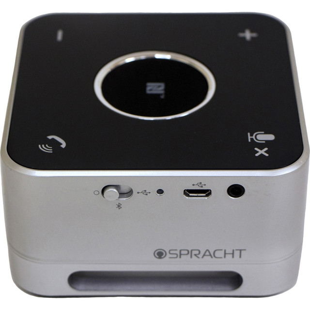 SPRACHT MCP-3030 Conference Mate Bluetooth Wireless and USB Combo Speaker, Black/Silver, SPTMCP3030 SPRACHT MCP-3030 Conference Mate Bluetooth Wireless and USB Combo Speaker, Black/Silver, SPTMCP3030