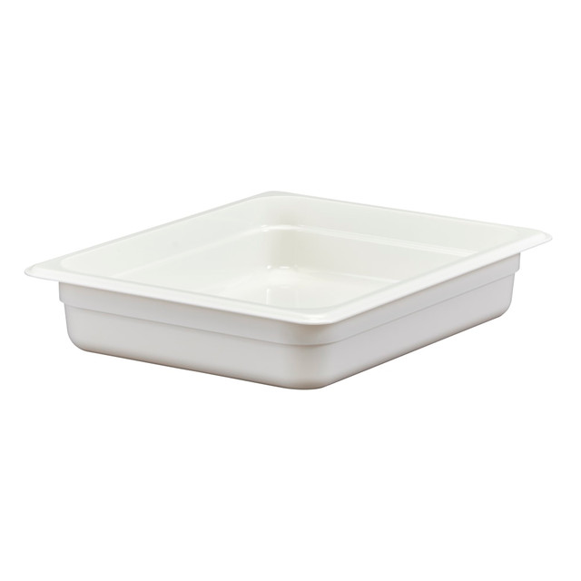 CAMBRO MFG. CO. Cambro 22CW148  Camwear GN 1/2 Size 2in Food Pans, 2inH x 10-1/2inW 12-3/4inD, White, Set Of 6 Pans