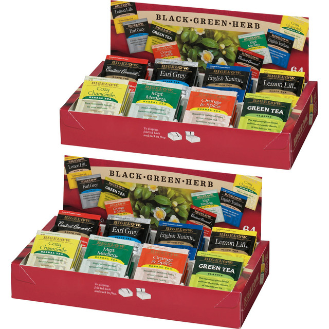 KEURIG 10568BD Bigelow Assorted Flavor Herbal Tea, Black Tea, Green Tea Bag - 128 / Bundle