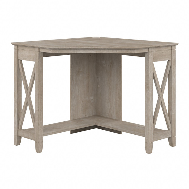 BUSH INDUSTRIES INC. KWD134WG-03 Bush Business Furniture Key West Small 35inW Corner Desk, Washed Gray, Standard Delivery BUSH INDUSTRIES INC. KWD134WG-03 Bush Business Furniture Key West Small 35inW Corner Desk, Washed Gray, Standard Delivery