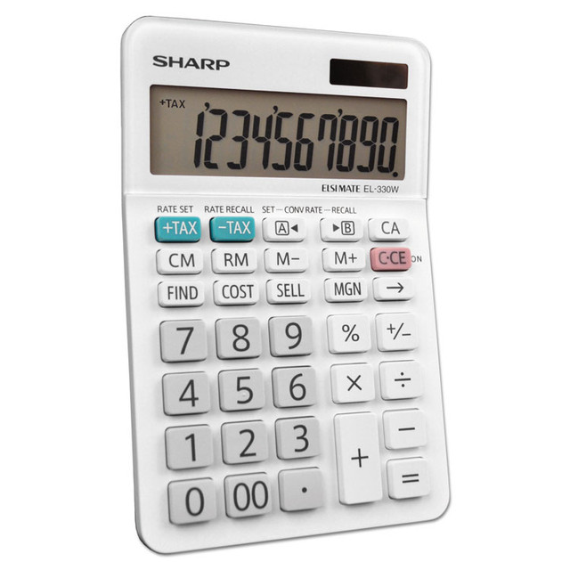 SHARP TONER EL330WB EL-330WB Desktop Calculator, 10-Digit LCD