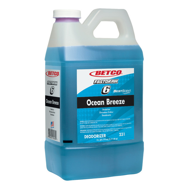 BETCO CORPORATION Betco 2314700  BestScent Air Freshener, Ocean Breeze, Fastdraw, 2 Liter, Case Of 4 Bottles