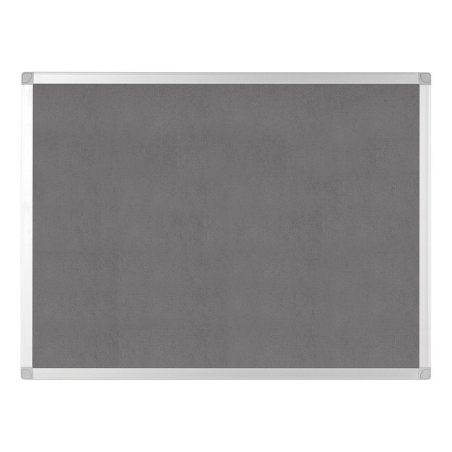 BI-SILQUE VISUAL COMM.PROD. FA03429214 Bi silque Ayda Bulletin Board, 36in x 24in, Aluminum Frame With Silver Finish