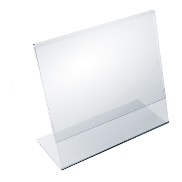 AZAR DISPLAYS 112725  Acrylic Horizontal L-Shaped Sign Holders, 5inH x 6inW x 3inD, Clear, Pack Of 10 Holders AZAR DISPLAYS 112725  Acrylic Horizontal L-Shaped Sign Holders, 5inH x 6inW x 3inD, Clear, Pack Of 10 Holders