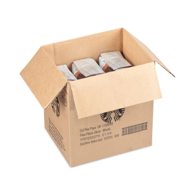 STARBUCKS COFFEE COMPANY 11029358CT Coffee, Pike Place Decaf, 1 lb Bag, 6/Carton