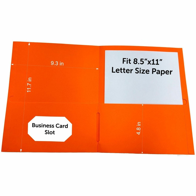 SP RICHARDS 78551 Sparco Leatherette Portfolio, 8-1/2in x 11in, 2 Pocket, Orange, Box of 25 SP RICHARDS 78551 Sparco Leatherette Portfolio, 8-1/2in x 11in, 2 Pocket, Orange, Box of 25