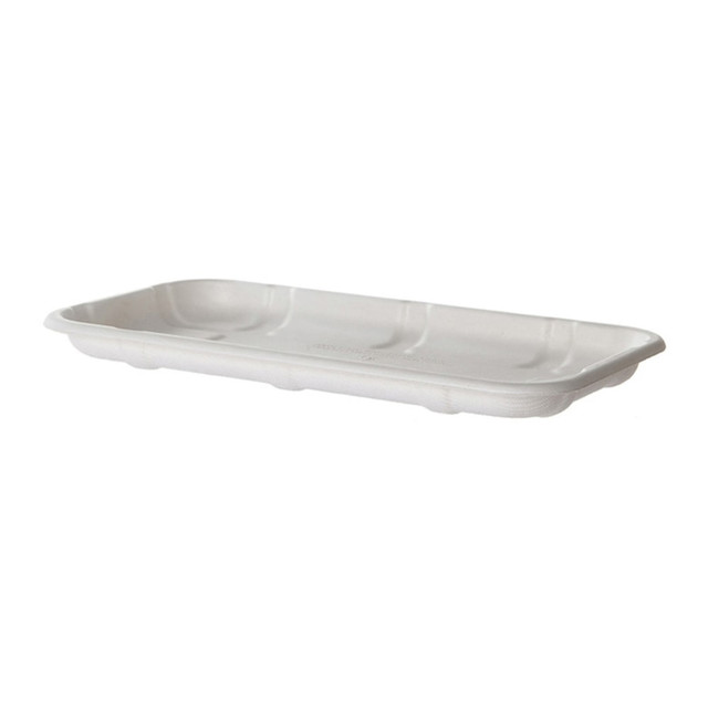 ECO-PRODUCTS, INC. Eco-Products EP-MP17SNFA  Vanguard Meat And Produce Trays, 11/16inH x 8-5/8inW x 4-13/16inD, White, Pack Of 600 Trays