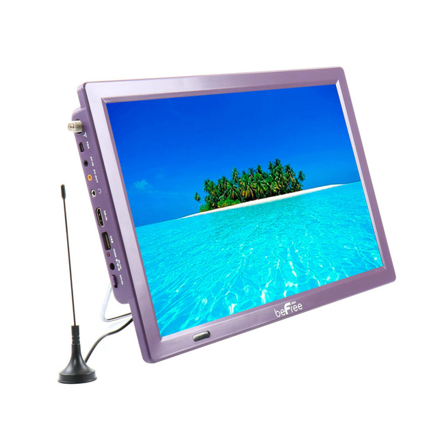 MEGAGOODS, INC. BeFree Sound 995116759M  Portable Rechargeable 14in LED TV, Purple, 995116759M