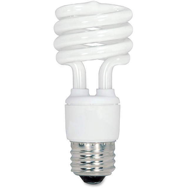 SATTLELIGHT PRODUCTS INC. S6235 Satco Spiral T2 Fluorescent Light Bulbs, 13 Watt, Box Of 4