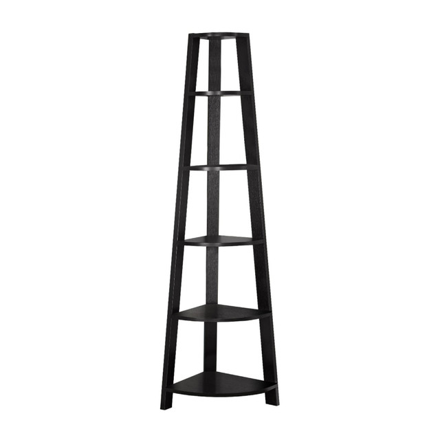 MONARCH PRODUCTS I 2495 Monarch Specialties Karlee 72inH 5-Shelf Corner Bookcase, Cappuccino MONARCH PRODUCTS I 2495 Monarch Specialties Karlee 72inH 5-Shelf Corner Bookcase, Cappuccino