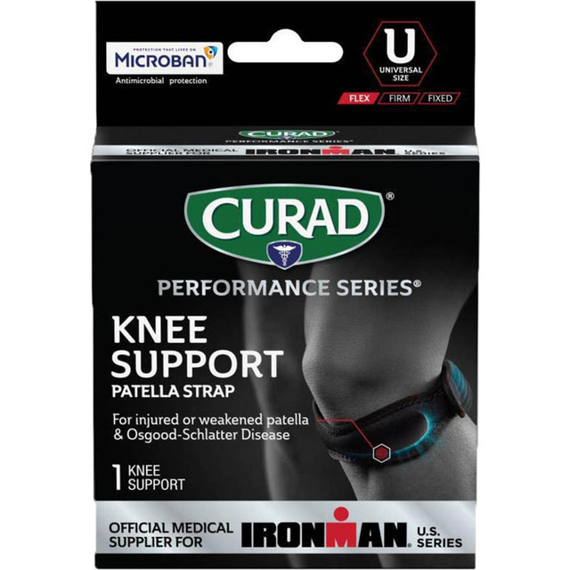 MEDLINE INDUSTRIES, INC. CURIM25010 CURAD Performance Series Patella Strap Knee Support, Universal, Black