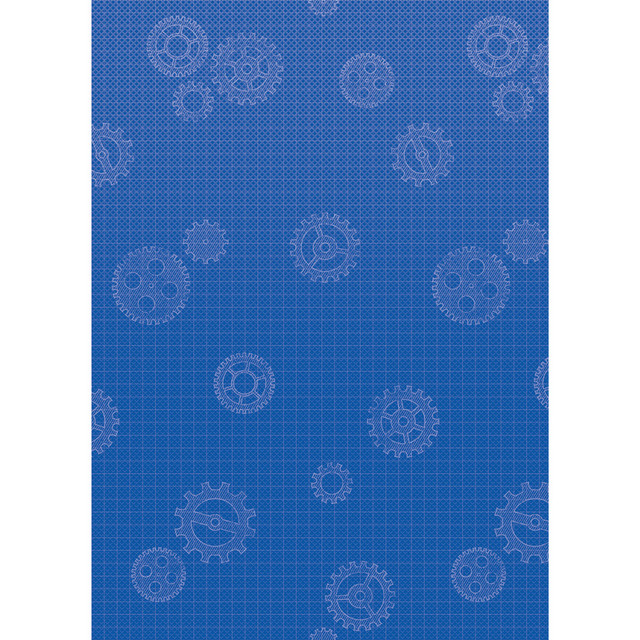 ARTHUR SCHUMAN INC. TCR32356 Teacher Created Resources Better Than Paper Bulletin Board Paper, 4ft x 12ft, Gears, Pack Of 4 Rolls