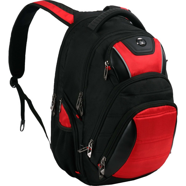SWISSDIGITAL USA CO. LTD. J14-41 SwissDigital Circuit Antibacterial Business Backpack With 16.1in Laptop Pocket, Black SWISSDIGITAL USA CO. LTD. J14-41 SwissDigital Circuit Antibacterial Business Backpack With 16.1in Laptop Pocket, Black