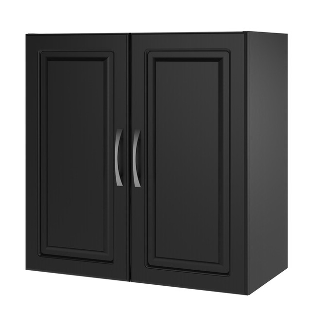 AMERIWOOD INDUSTRIES, INC. Ameriwood Home 7366414COM  Kendall 24in Wall Cabinet, 1 Adjustable Shelf, Black