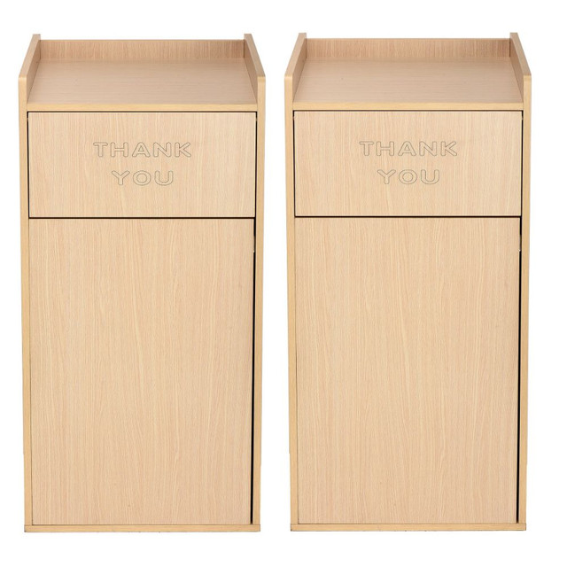 ADIR CORP. ALP476-MEO-2PK Alpine Industries Commercial Tray Top Waste Enclosure Trash Receptacles, 40 Gallons, Brown, Pack Of 2 Receptacles ADIR CORP. ALP476-MEO-2PK Alpine Industries Commercial Tray Top Waste Enclosure Trash Receptacles, 40 Gallons, Brown, Pack Of 2 Receptacles