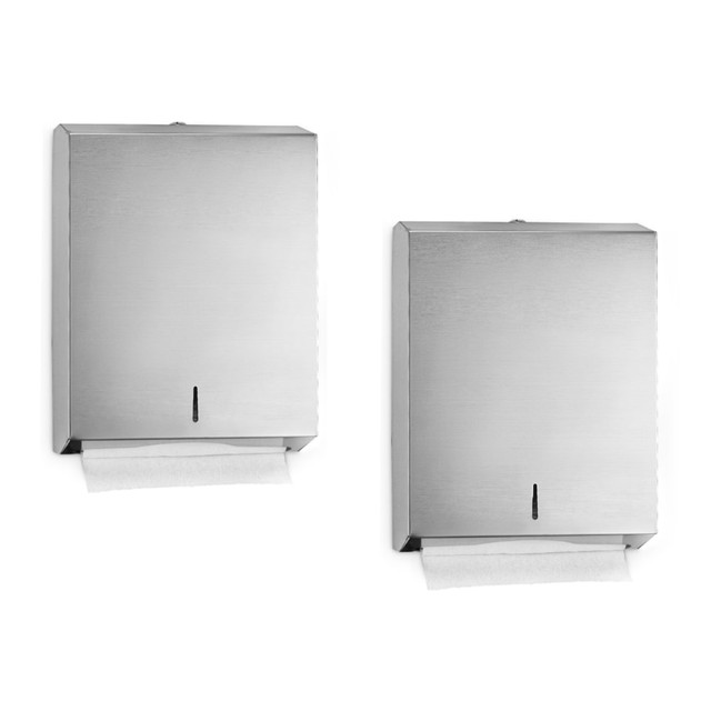 ADIR CORP. ALP480-2PK Alpine Industries Stainless Steel Brushed C-Fold/Multi-Fold Paper Towel Dispensers, Pack Of 2 Dispensers ADIR CORP. ALP480-2PK Alpine Industries Stainless Steel Brushed C-Fold/Multi-Fold Paper Towel Dispensers, Pack Of 2 Dispensers