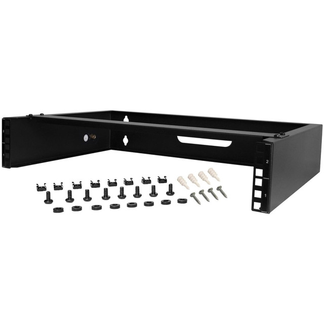 STARTECH.COM RACK-2U-14-BRACKET  2U Wall Mount Rack, 14in Deep, 19 inch Wall Mount Network Rack, Wall Mounting Patch Panel Bracket for Switch/IT Equipment - 2U Wall Mount rack for networking equipment - 19in wallmount patch panel bracket - Mount dept